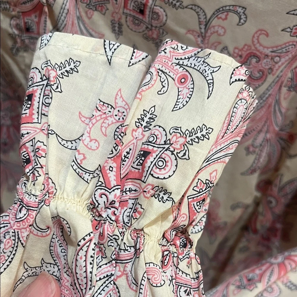 Fate Pink and Cream Paisley Dress LS size medium - Picture 4 of 8